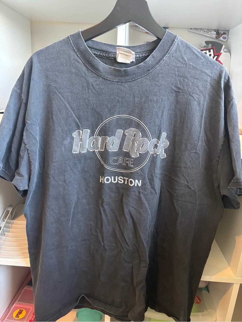 Hard Rock Cafe Black Houston Logo Short Sleeve Tee